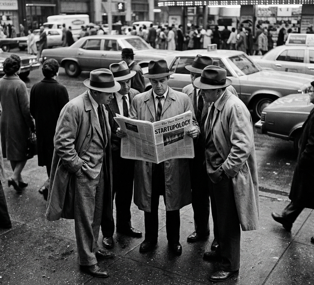 Startupology Newspaper Scene